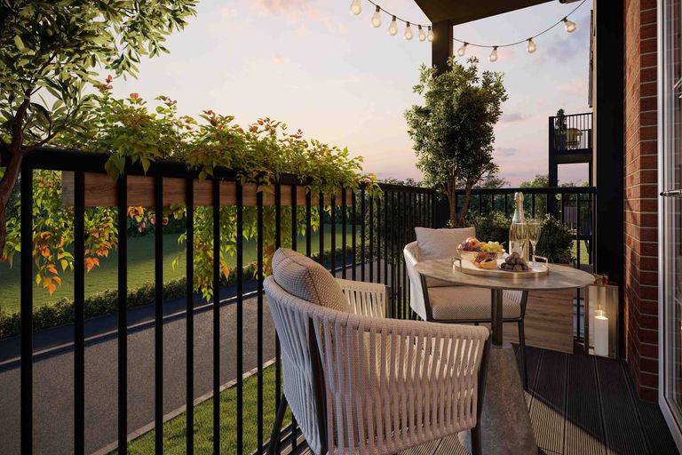 Property 2 of 8. CGI Of Balcony Outdoor Bistro