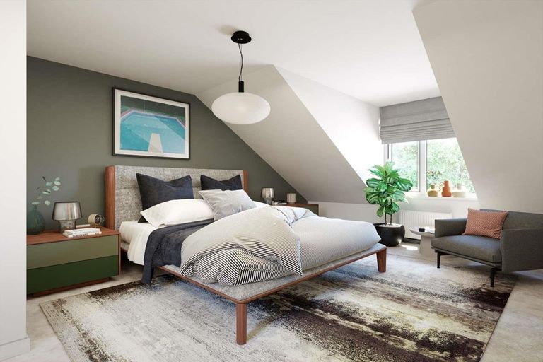 Property 1 of 12. The Main Bedroom Occupies The Top Floor