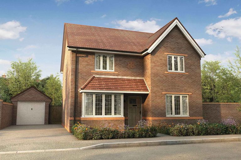 Property 1 of 10. A Two-Story Brick House With A Tiled Roof