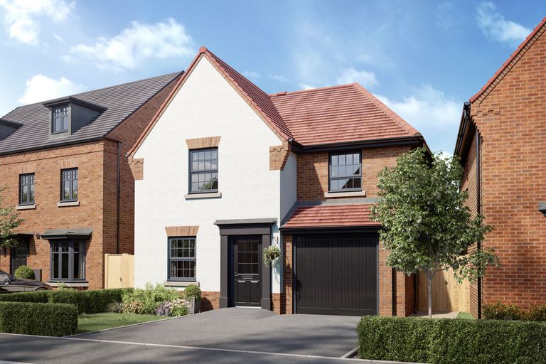 Property 1 of 10. External CGI Of Detached Home With Render