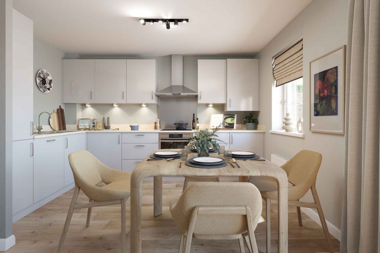 Property 2 of 6. Computer Generated Image Of The Kitchen In The Two Bedroom Burleigh