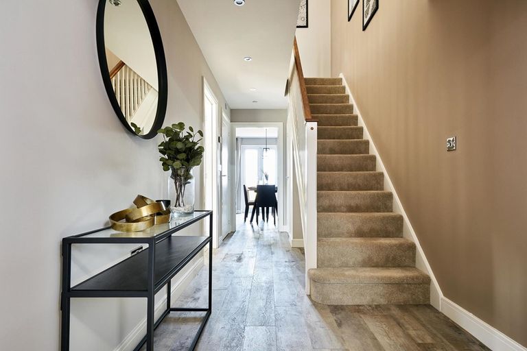 Property 2 of 9. Bright Hallway With Under Stair Storage