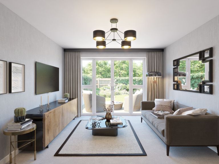 Property 3 of 6. The Bedale Bungalow Living Room CGI