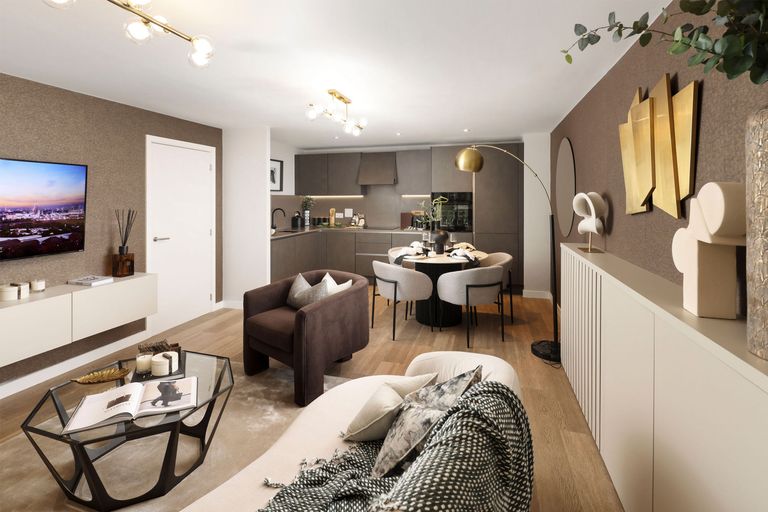 Property 1 of 5. Royal Gateway - Internal Shot Of Entire Lounge/Dining And Kitchen