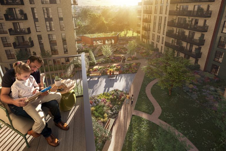 Property 3 of 6. Wilkinson Apartments - Balcony CGI