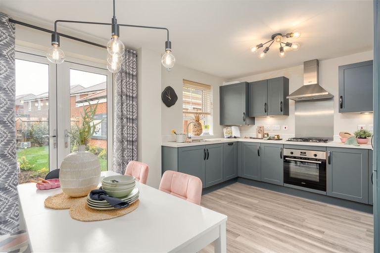 Property 3 of 10. Internal View Of The Maidstone Open Plan Kitchen With Dining Area. 3 Bed Home.