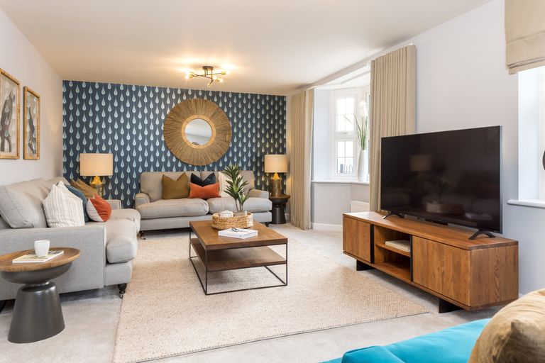 Property 3 of 7. Living Room With Grey Sofas