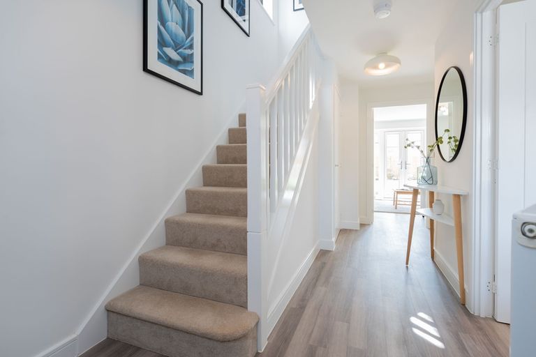 Property 3 of 12. Bright Hallway With Under Stairs Storage