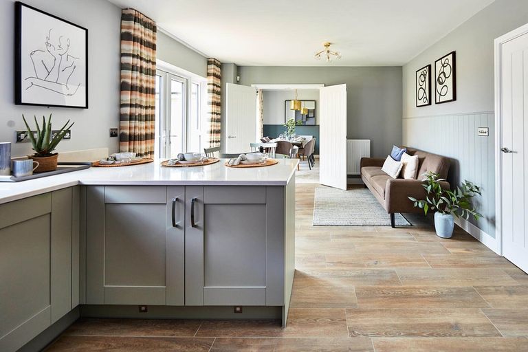 Property 3 of 11. An Open Plan Kitchen And Dining Area Leads Through Double Doors To The Garden