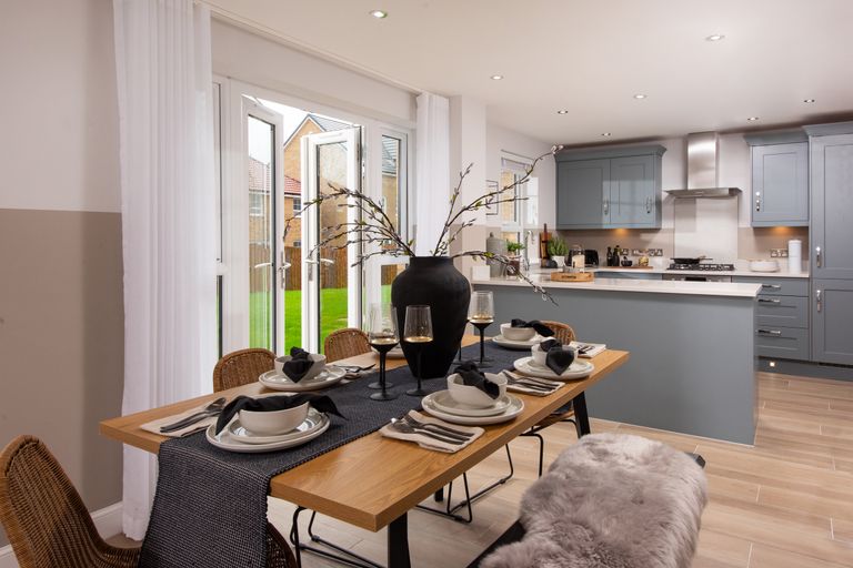Property 3 of 10. Inside View 4 Bedroom Detached Radleigh Kitchen Diner