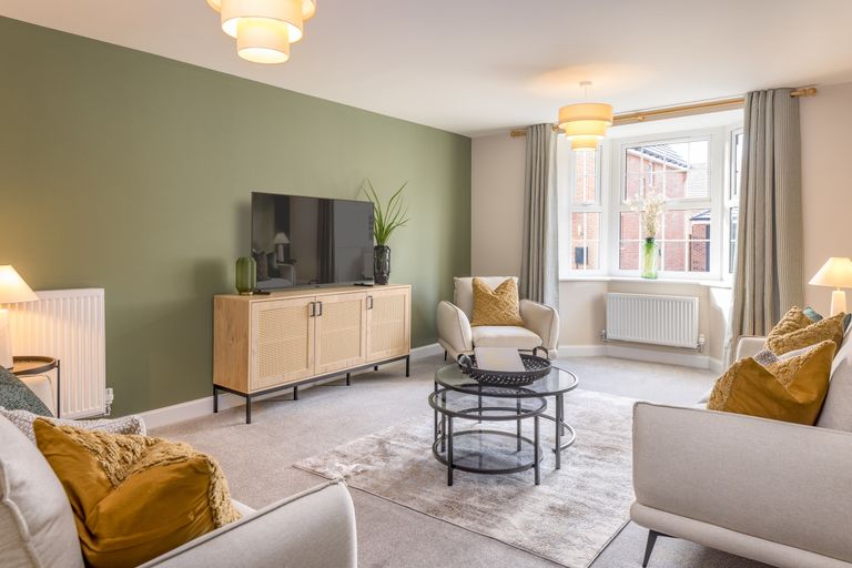 Property 3 of 10. Living Room In The 4 Bedroom Culver At Finchwood Park