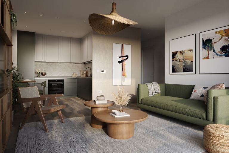 Property 2 of 6. Living Room And Kitchen