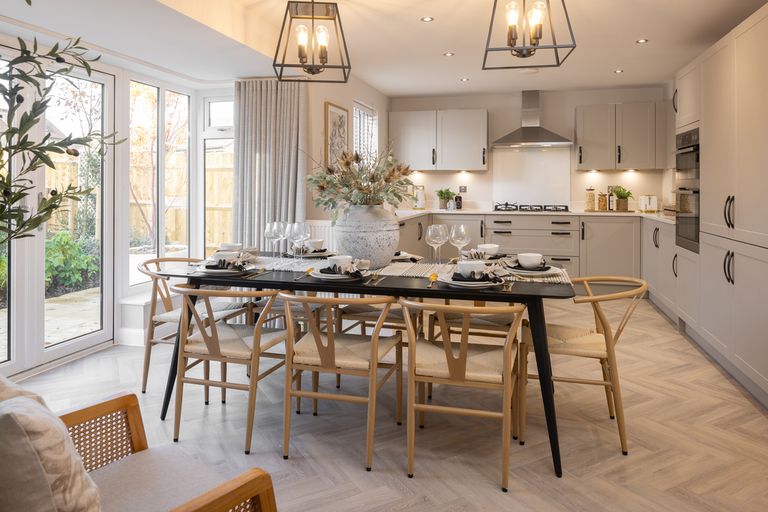 Property 2 of 9. Internal Shot Of The Open-Plan Dining And Kitchen Area In The Holden Show Home