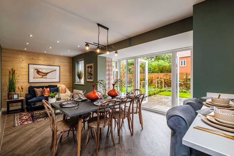 Property 2 of 10. Open Plan Kitchen With Dining Table And French Doors Showing The Garden
