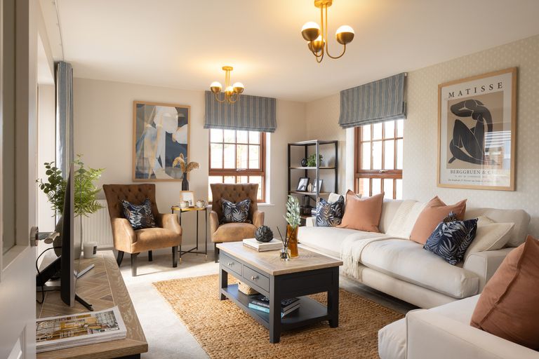 Property 2 of 10. Internal Shot Of The Living Room In Conwy Show Home