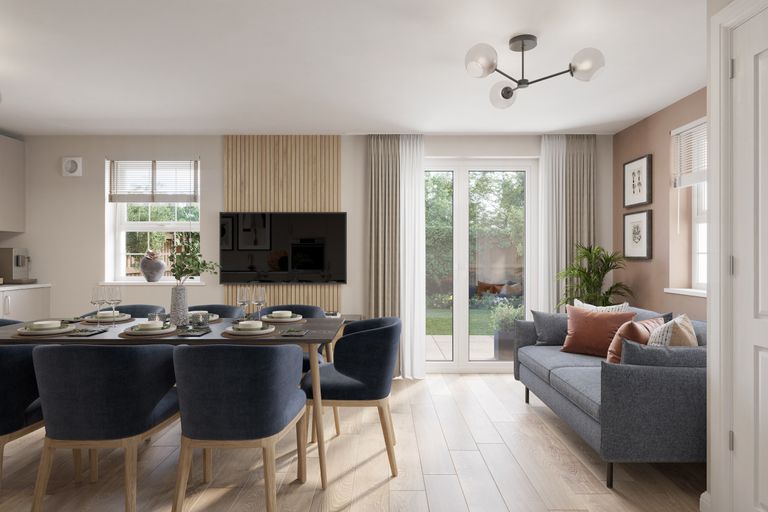 Property 2 of 10. Internal CGI Of The Frieston Open-Plan Kitchen/Diner