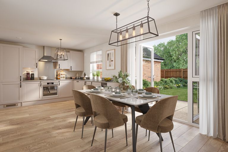 Property 2 of 9. Kitchen And Dining Room In The 4 Bedroom Kennisham July 25