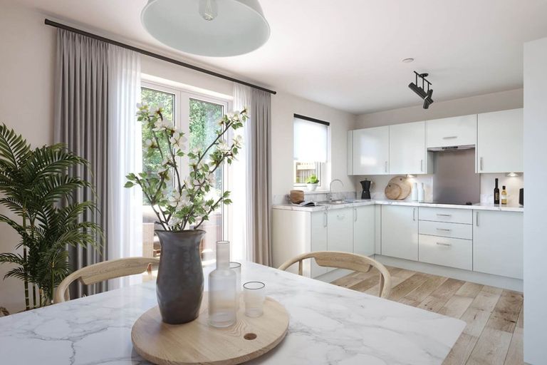 Property 1 of 12. Bright Open-Plan Kitchen-Diner With Modern Appliances And Double Doors Leading To The Garden, Perfe
