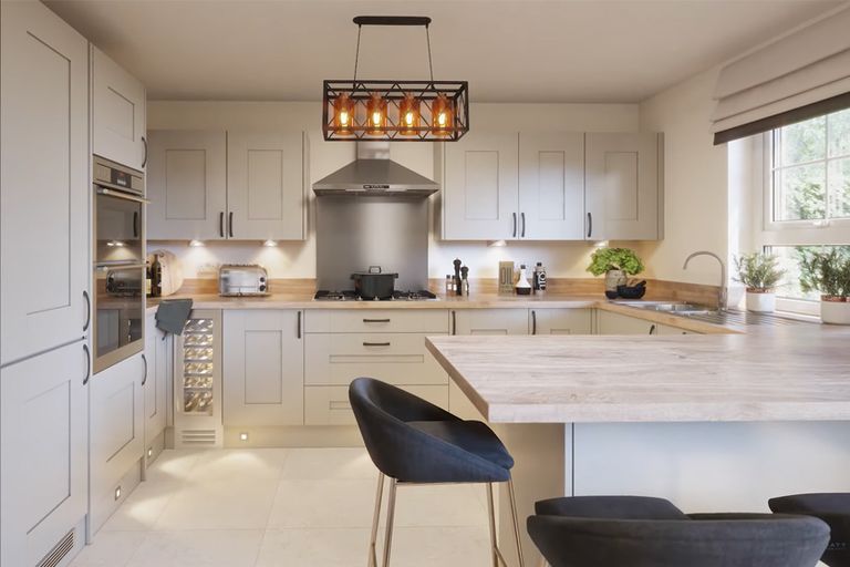 Property 3 of 10. Computer Generated Image Of The Kitchen In The Ascot 4 Bedroom Home