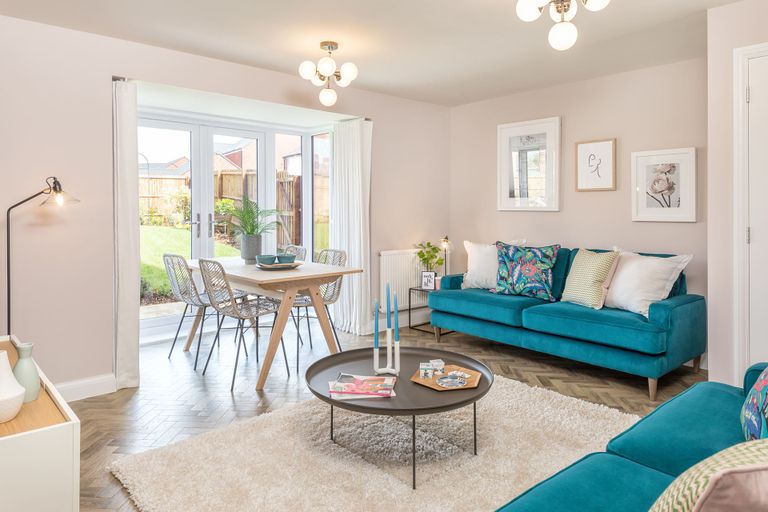 Property 3 of 7. Open Plan Lounge In The Woodcote 4 Bedroom Home