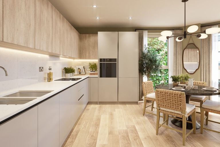 Property 3 of 13. Contemporary Kitchen Finished In The Natural Palette