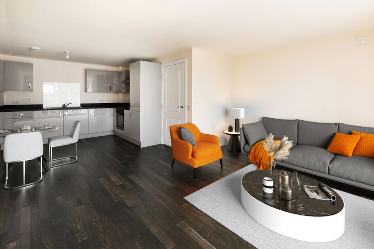 Property 2 of 9. Plot 41 Burnett Living Kitchen Dining