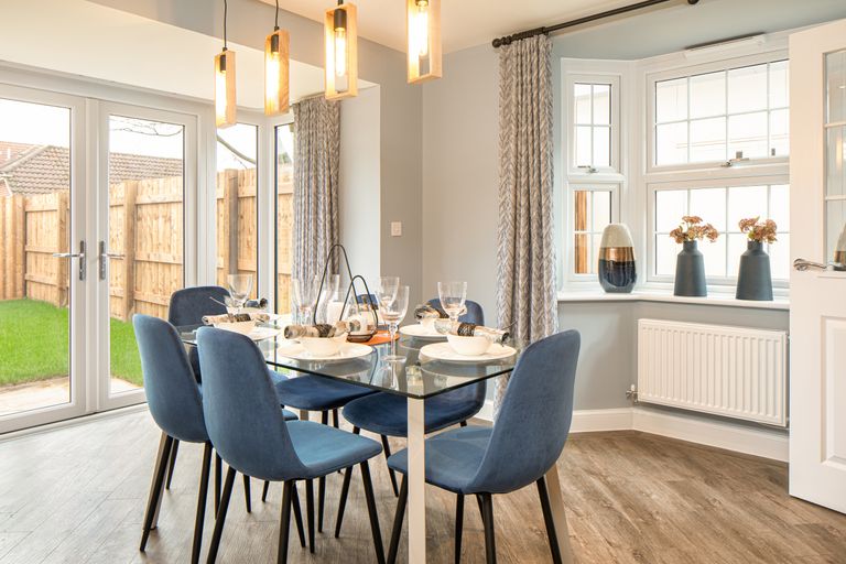 Property 3 of 10. Dining Area With Bay Window, French Doors And Dining Table