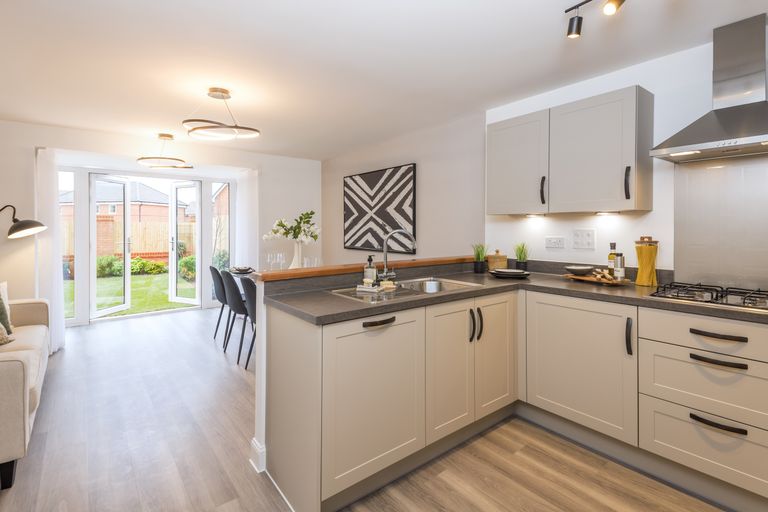 Property 2 of 10. Kitchen And Dining Room In The 3 Bedroom Greenwood
