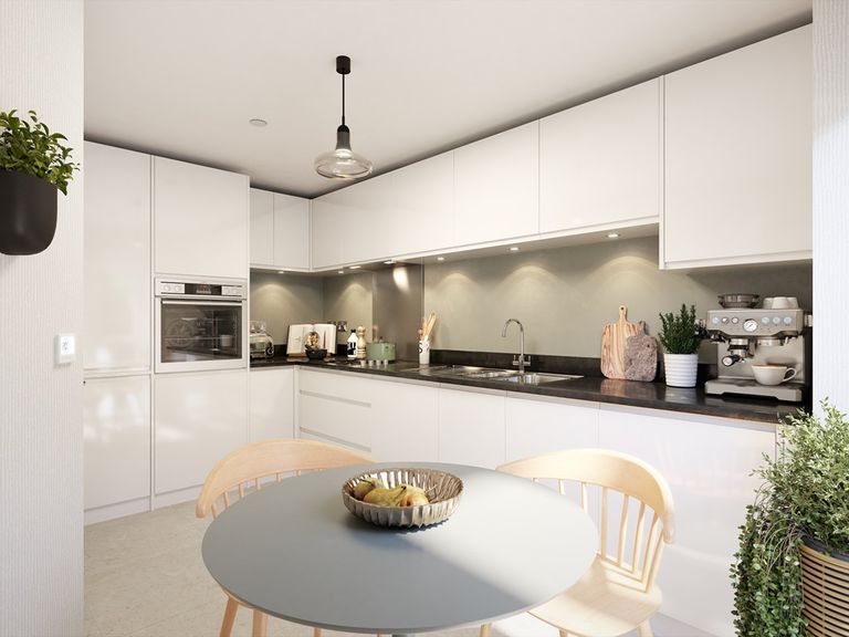 Property 2 of 9. A Modern &amp; Easy To Clean Kitchen