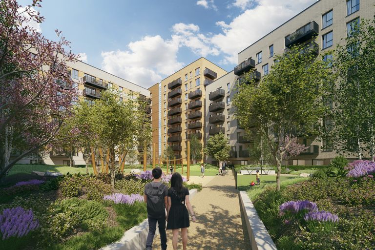 Property 1 of 8. Hayes Village - Podium Gardens Waterway Apartments