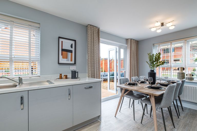 Property 3 of 8. Interior View Of The Kitchen &amp; Dining Space In Our 3 Bed Ennerdale Home